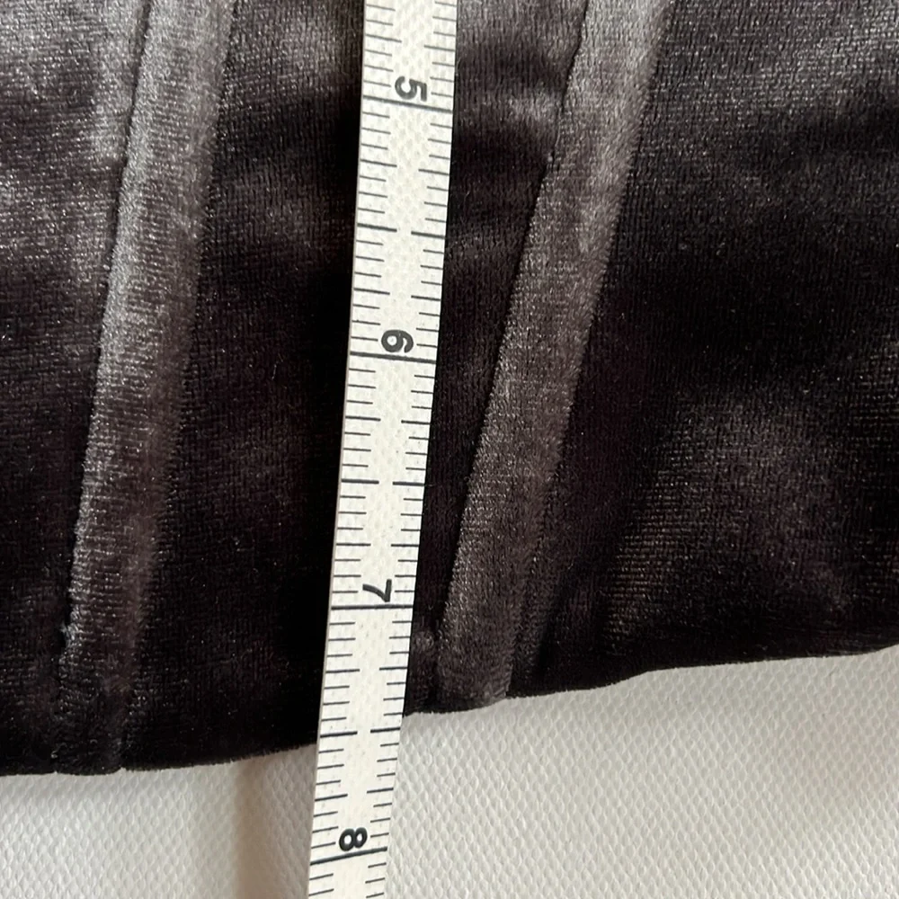 Zara Women’s Charcoal Velvet Side Zip Corset Top size Medium - Picture 6 of 7